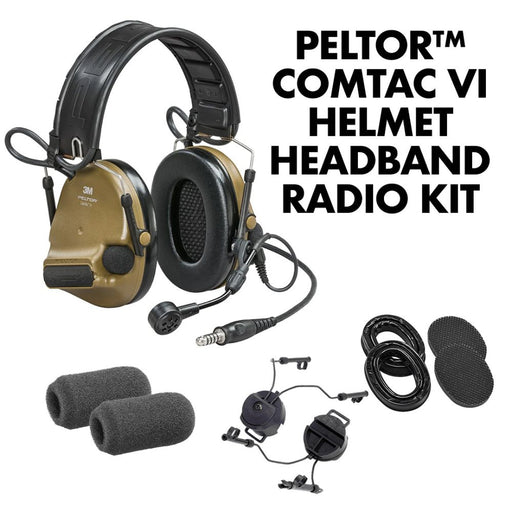 3M™ Peltor™ ComTac VI NIB Auriculares verdes - Entrada MI , Cable OTAN