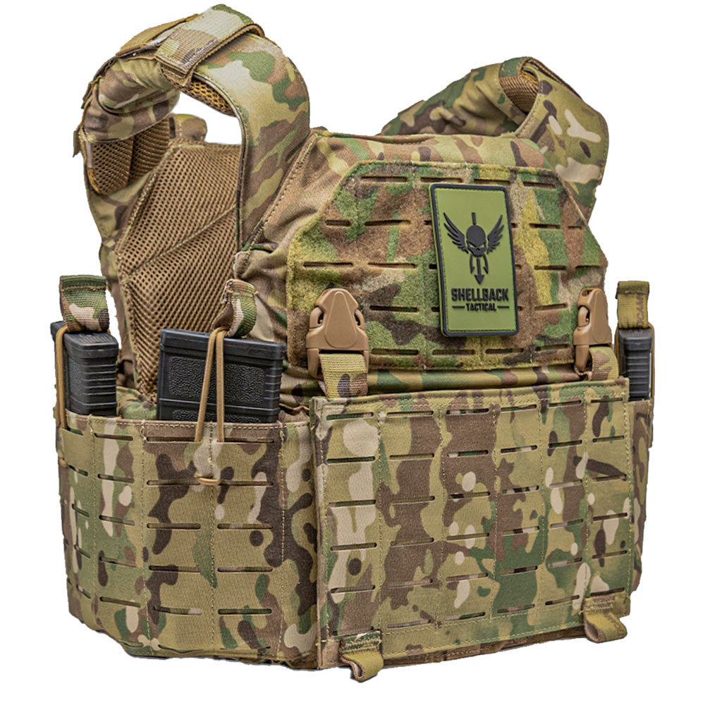 Tan Plate Carrier with Armor Plates